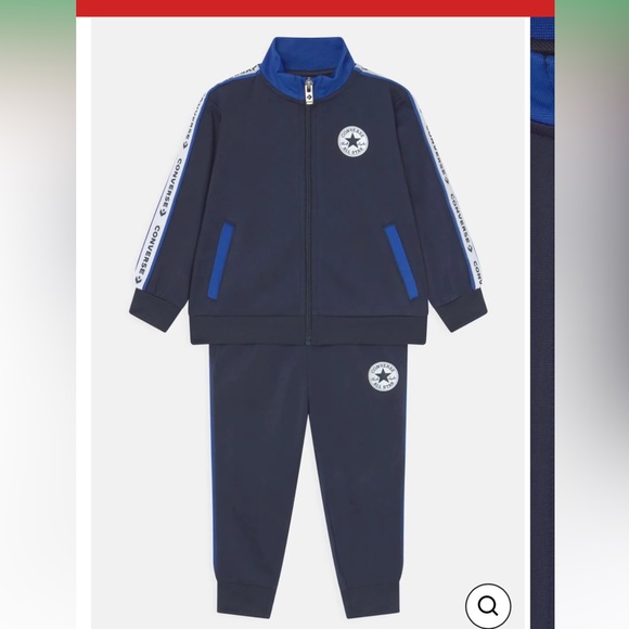 2 Converse baby’s 2 piece track set/12 months 1 black/1 blue retail $44 each - Picture 10 of 15